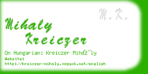 mihaly kreiczer business card